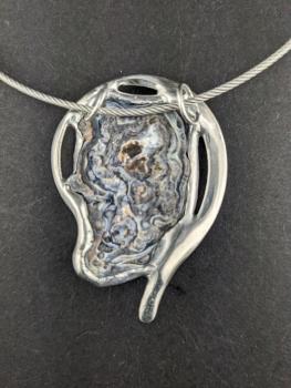 Chalcedonrose Kettenanhänger
